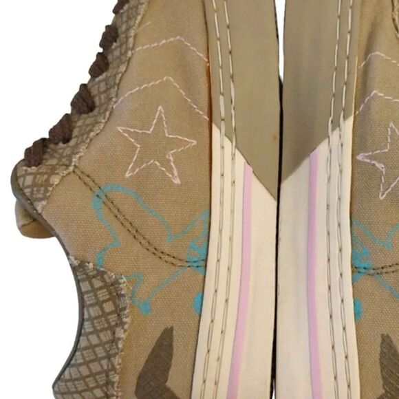 Converse Y2K RARE One Star Ox Green Tan Canvas Skate Sneakers Size 8.5 - Picture 8 of 15